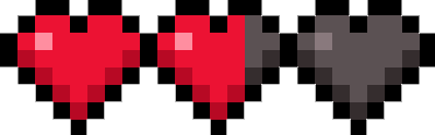 Pixel health hearts